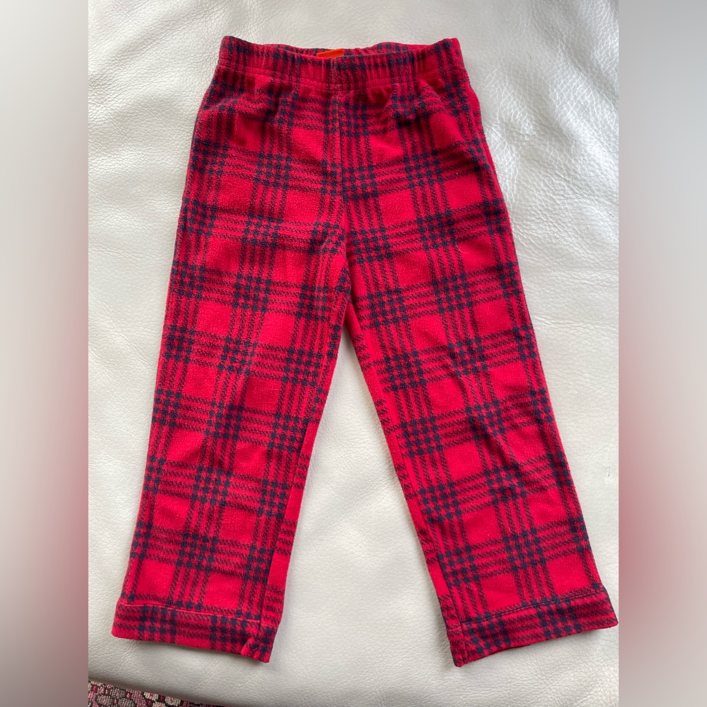 4/$20💥4 Fleece Pajama Pants, Wide Leg, Soft & Cozy, Red & Blue Plaid, Pull-On
